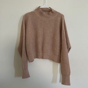 Knot Sisters Blush Pink Mockneck Sweater